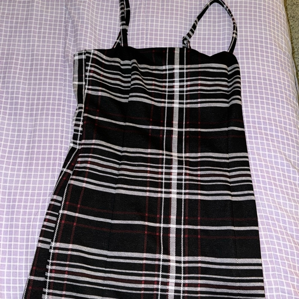 Plaid Spaghetti Strap Dress